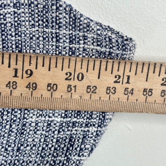 Boden Matilda Textured Dress 14 Blue Tweed Pockets Preppy Mod Nautical Easter - Picture 9 of 11